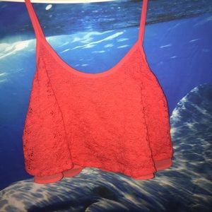 Orange Crop Top Tank Top